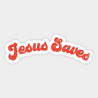 Jesus Saves devine vintage used look Sticker